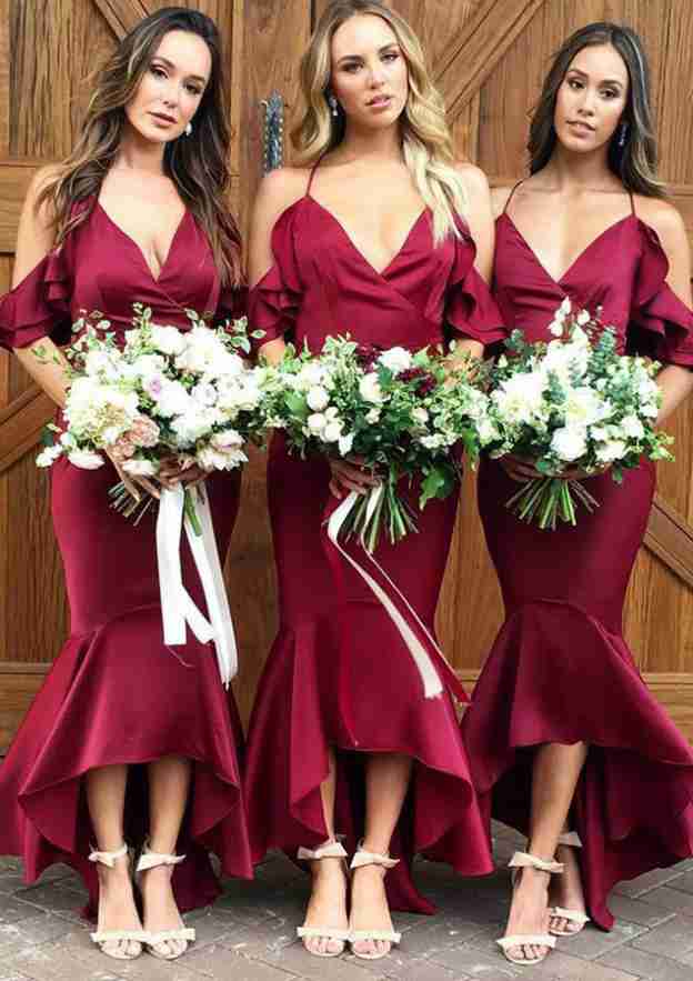 Charmeuse mermaid bridesmaid dress
